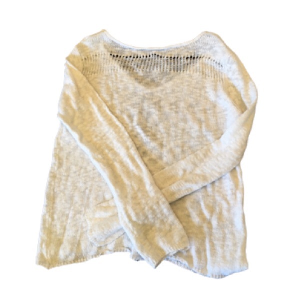 Full Tilt White Gauze Sweater, Small - Picture 3 of 4